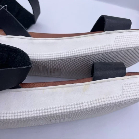 MAURICES black leather ankle strap platform sandals women Size 11 - Picture 5 of 12